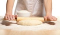 Hands rolling out dough Royalty Free Stock Photo