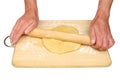 Hands rolling pastry