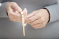 Hands with rosary beads Royalty Free Stock Photo