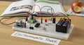 Electromagnetic Power Science Fair Project for STEM Education Royalty Free Stock Photo