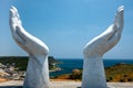 Hands sculpture in the Tropic of Cancer in Taiwan, Penghu