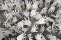 Hands sculpture at Wat Rong Khun temple, Thailand