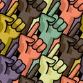 Hands seamless pattern