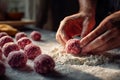 Preparing Homemade Meatballs Royalty Free Stock Photo