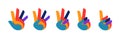 hands showing numbers, hand gesture count 1 2 3 4 and 5