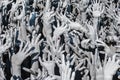 Hands statue from hell in Wat Rong Khun. Wat Rong Khun is a white temple close to Chiang Rai