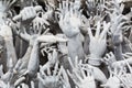 Hands Statue from Hell at White temple Royalty Free Stock Photo