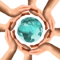 Hands Surrounding the Earth Royalty Free Stock Photo