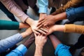 Hands teamwork business group