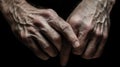 Hands telling stories: a series of close-ups capturing the hands of individuals in daily struggles