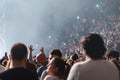 Hands to the skies of people in the concert