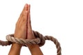 Hands together in Prayer