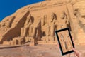 Travel to Abu Simbel Temple in Egypt Royalty Free Stock Photo