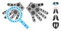 Hands Tranparency Collage of CoronaVirus Icons Royalty Free Stock Photo