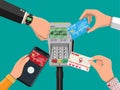 Wireless, contactless or cashless payments Royalty Free Stock Photo