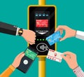 Airport, metro, bus, subway ticket validator. Royalty Free Stock Photo