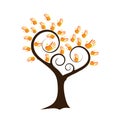 Hands tree logo Royalty Free Stock Photo