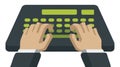 Hands Typing on Keyboard, Business Person Working on Computer, Digital Technology Concept Royalty Free Stock Photo