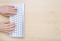 Hands typing on keyboard Royalty Free Stock Photo