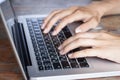 Hands typing on keyboard Royalty Free Stock Photo