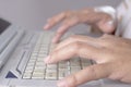 Hands Typing on laptop Royalty Free Stock Photo