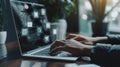The hands typing on laptop.AI generated image Royalty Free Stock Photo