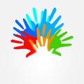 Hands United - Team Work - Friendship - Support - Family Royalty Free Stock Photo