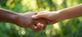 The Hands of Unity Symbolizing Connection and Togetherness in Nature AI generated image Royalty Free Stock Photo