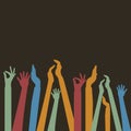 Hands up Colors Royalty Free Stock Photo