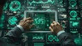 The futuristic digital interface.AI generated image Royalty Free Stock Photo