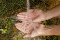 Hands and water Royalty Free Stock Photo