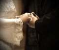 Hands in wedding ceremony Royalty Free Stock Photo