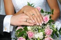 Hands with wedding rings