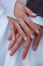 Hands with wedding rings