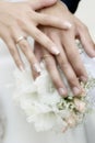 Hands with wedding rings