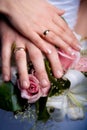 Hands with wedding rings