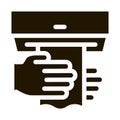 Hands Wipe Paper Napkin Icon Illustration