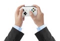 Hands and wireless gaming console gamepad