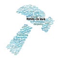 Hands-On Work Word Cloud Royalty Free Stock Photo