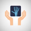 hands x-ray hand medicine icon