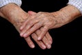 Hands of a 103 years old lady