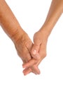 Hands of young and senior women Royalty Free Stock Photo