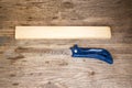 Handsaw over a wooden boards