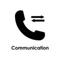 handset, arrow icon. Element of business icon with description. Glyph icon for website design and development, app development. Royalty Free Stock Photo