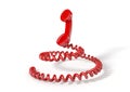 Handset And Coiled Cord Royalty Free Stock Photo