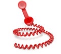 Handset And Coiled Cord Royalty Free Stock Photo