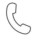 Handset line icon. Telephone outline vector illustration isolated on white