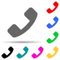 handset multi color style icon. Simple thin line, outline vector of web icons for ui and ux, website or mobile application Royalty Free Stock Photo