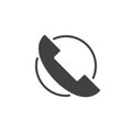 Handset phone vector icon Royalty Free Stock Photo