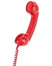 Handset of telephone. Isolated